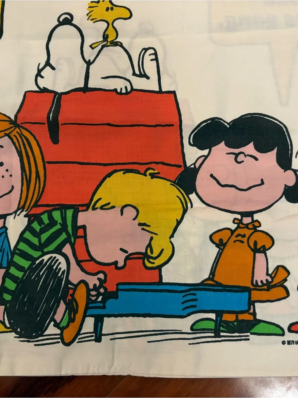 Vintage Peanuts 'Happiness Is Being One of the Gang' Printed pillowcases 1971